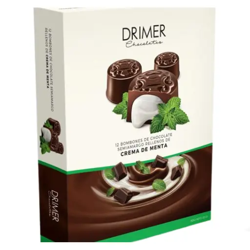 Caja de bombones meta con chocolate drimer